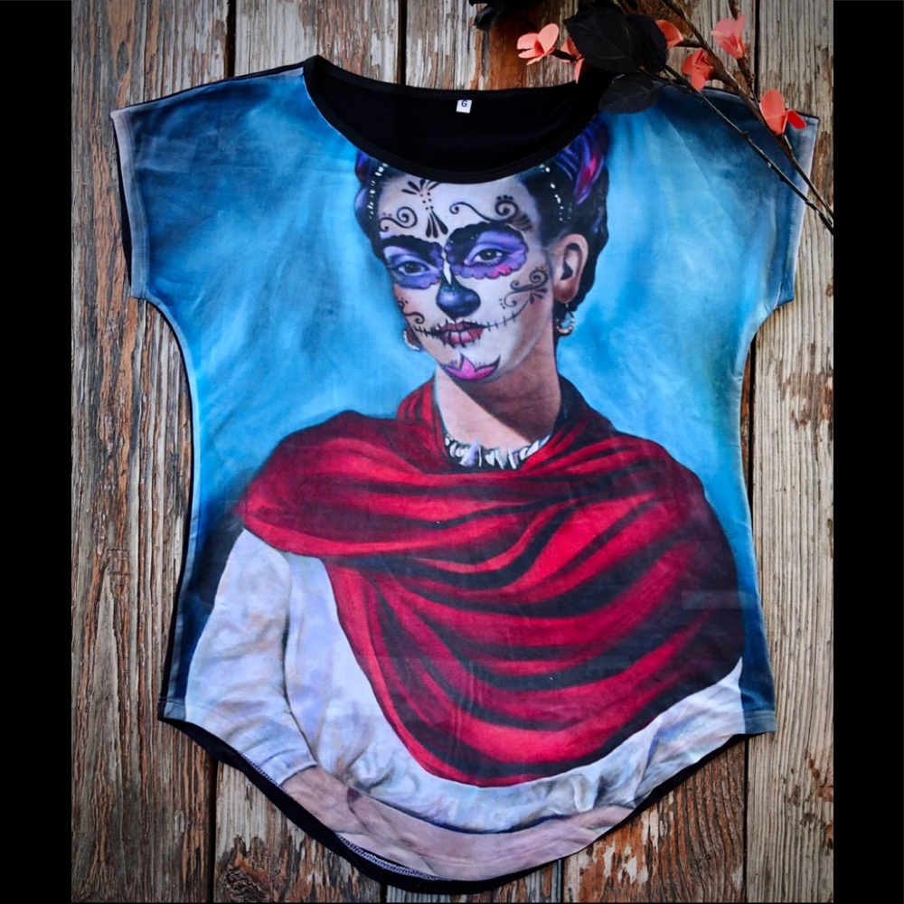 Frida Kahlo Dia de los Muertos Tee
